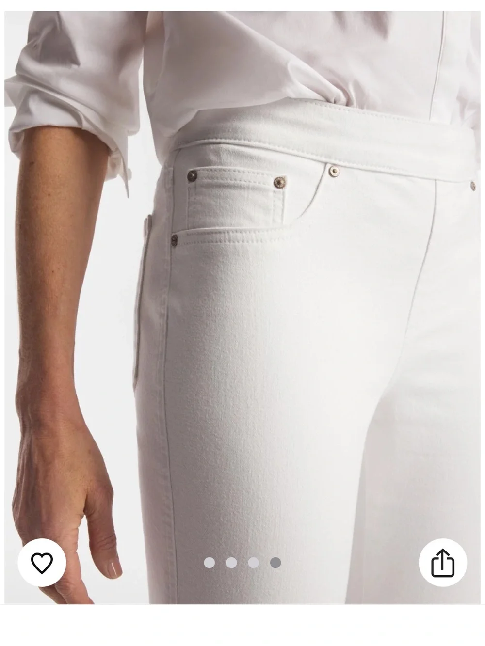 Chico's White Pull-On Jegging Ankle Size 1R - NEW